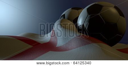 England Flag And Soccer Ball