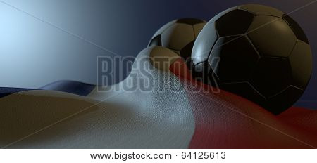 France Flag And Soccer Ball