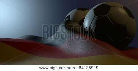 German Flag And Soccer Ball