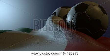 Italy Flag And Soccer Ball