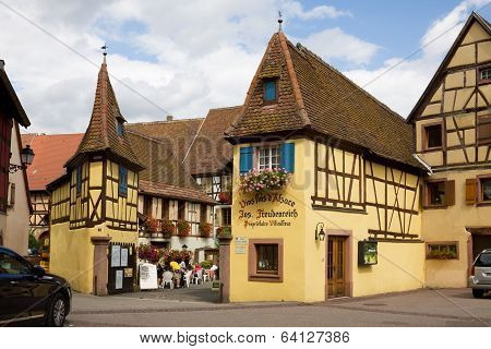 Nice Little Houses In Eguisheim Village In France