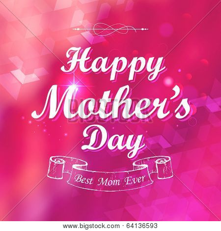 illustration of Happy Mothers Day card template