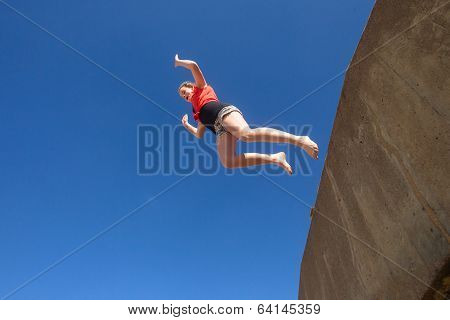 Teen Girl Jumping