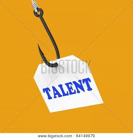 Talent On Hook Shows Special Skills And Abilities