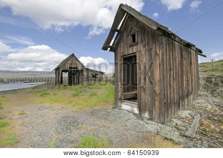 Old Abandoned Native American Fishing Shacks