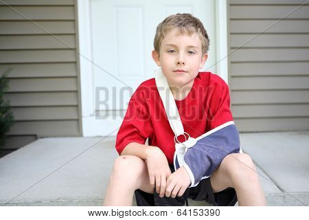 Boy with broken arm 