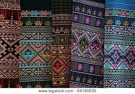 Traditional Craft Of Weaving Fabric And Thailand.