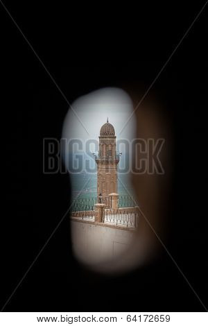 framed minaret, Mardin, Turkey