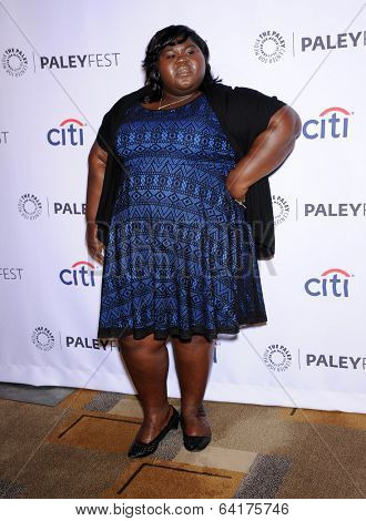 LOS ANGELES - MAR 28:  Gabourey Sidibe arrives to the Paleyfest 2014: American Horror Story COVEN  on March 28, 2014 in Hollywood, CA                