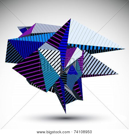 Cybernetic Contrast Element Constructed From Geometric Figures With Parallel Lines.