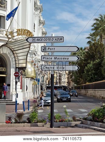 City Of Nice - Road Signpost