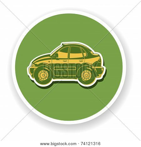 Flat Illustration Of Sedan