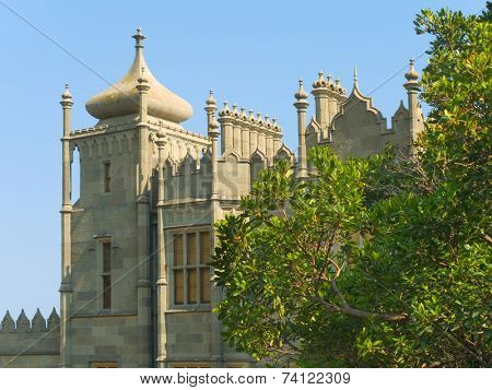 Tower of old palace and trees