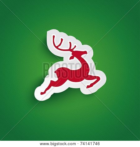 Christmas Rentier Green Background