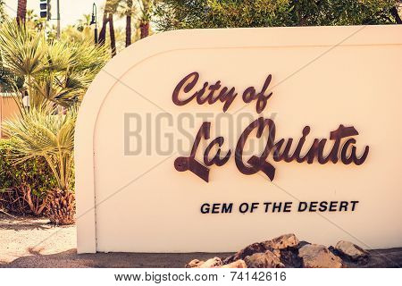 La Quinta City Sign