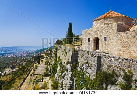 Old fort in Split, Croatia - architecture background
