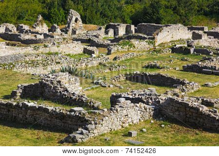 Old ruins in Split, Croatia - archaeology background
