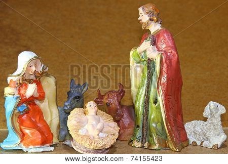 Baby Jesus In The Manger Of The Crib
