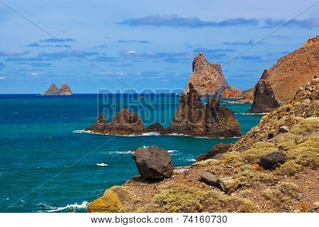Coast at Taganana in Tenerife island - Canary Spain