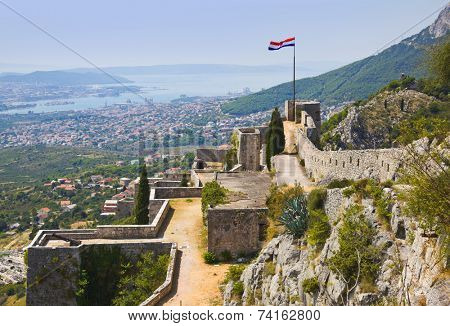Old fort in Split, Croatia - architecture background