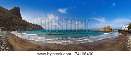 Beach at Taganana in Tenerife island - Canary Spain