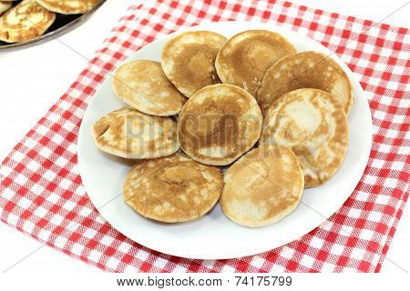 Dutch Poffertjes With Napkin