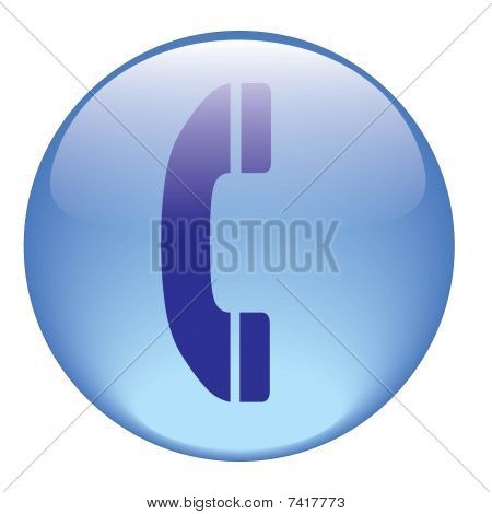 Icona del telefono su uno sfondo bianco