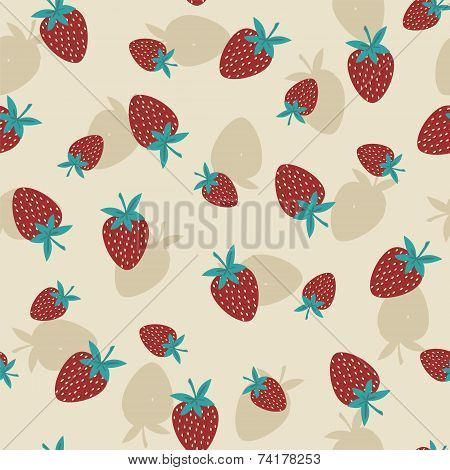 Pattern With A Strawberry - Illustration