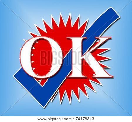 Ok Tick Represents All Right And Affirm