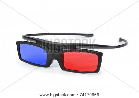 3d glasses isolated on white background
