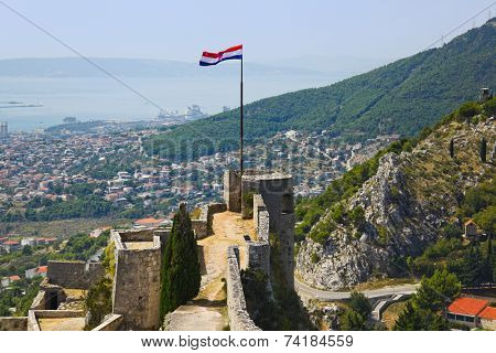 Old fort in Split, Croatia - architecture background