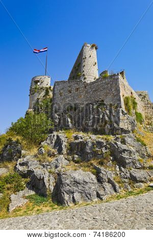 Old fort in Split, Croatia - architecture background