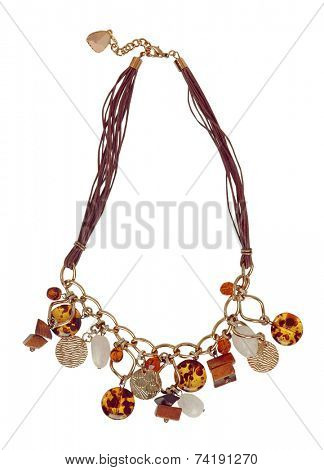 fashion necklace isolated on white background
