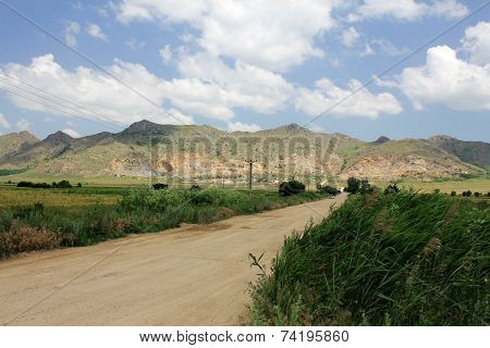 Rural road in the mountains