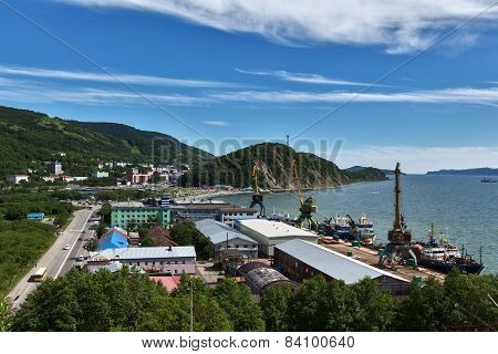 View Of Port Petropavlovsk-kamchatsky. Kamchatka Peninsula, Russia