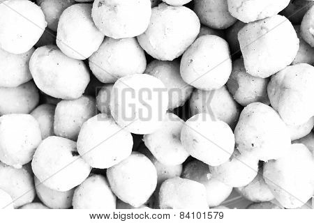 Stuffed Dough Pyramid Filling Texture Soft Tone White Color