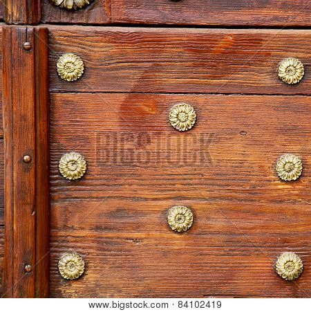 Abstract  Rusty Brass Brown Knocker Door Crenna Gallarate  Italy