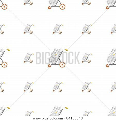 Vector background for golf hand truck
