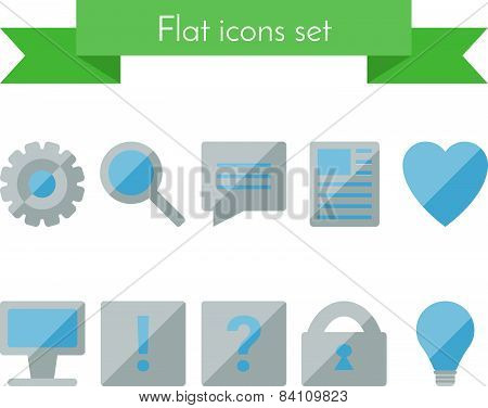 Set of Flat icons