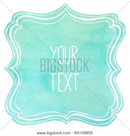 text frame with watercolor background