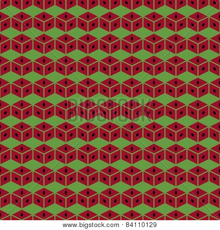 Seamless pattern with cubes