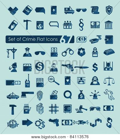 Set of crime icons