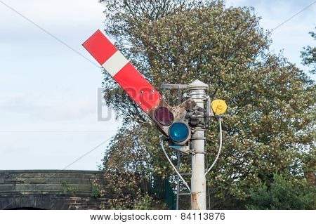 Semaphore Railway Signal in Go/Proceed Position