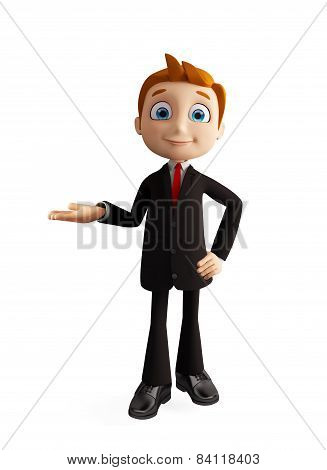 Businessman With Presentation Pose