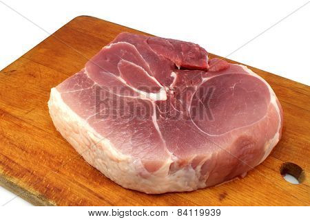 Fat raw piece of pork