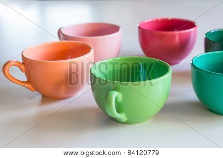 Multicolor Cup's On A Table