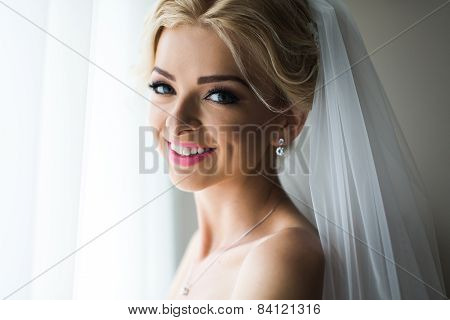 Morning Portrait Of Beautiful Bride