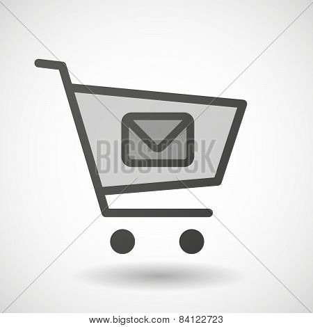 Shopping Cart Icon With An Envelope