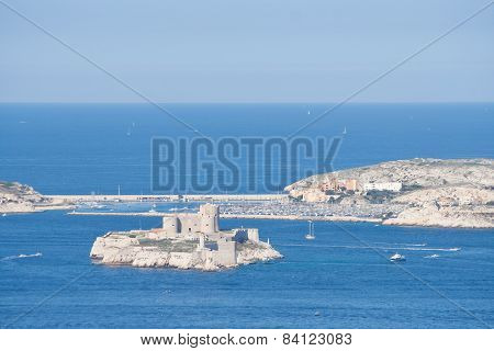 View To The Castle If, And The Frioul Archipelago, Marseille, France