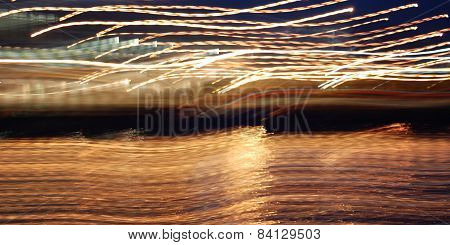 Abstract Light Trails Photo. Light Trails, Long Exposure Photo.